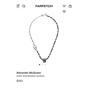 Alexandr McQueen snake skull beaded necklace for Man